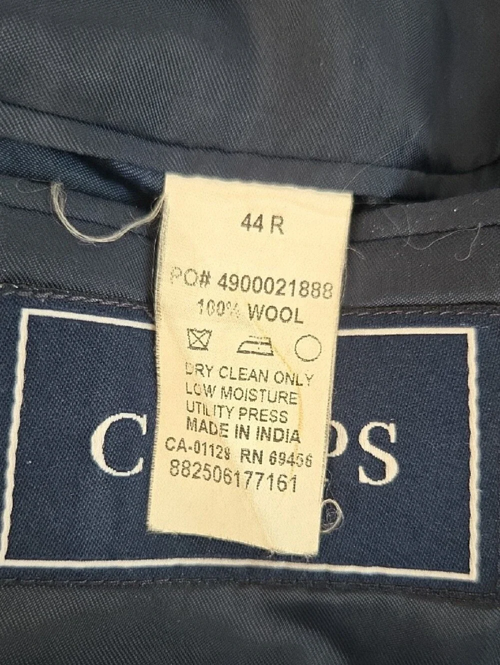 Chapps, Classic Blue Men's Two-Button Blazer